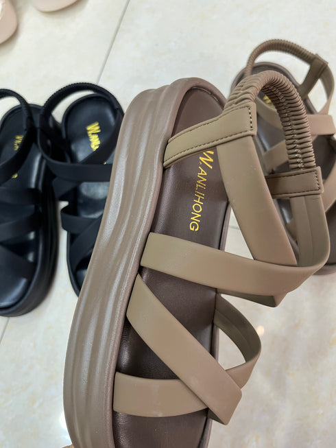 Multiple Straps Flat Sandal